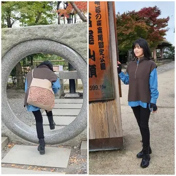 ニットジレが大活躍の秋♡高尾山に行ってきました