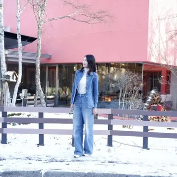 【50代デニム】真冬のお出掛けコーデ