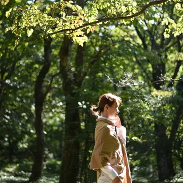 ニットポンチョで紅葉前の箱根へ