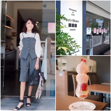GUのビスチェ×ハーフパンツで贅沢な白桃パフェ!