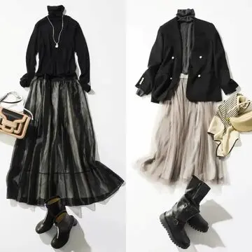 冬のホテルランチやディナーは、スカートに「ショートブーツ」が華やかでおしゃれ！