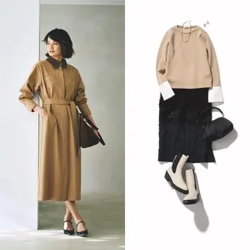 知的なシャツワンピースから気品のある秋のワンツーコーデまで【50代の1週間コーデ】