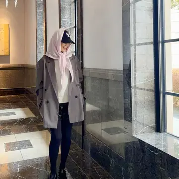 éclat premium通販　カシミヤ三角ストールのセルフスタイリング企画に参加