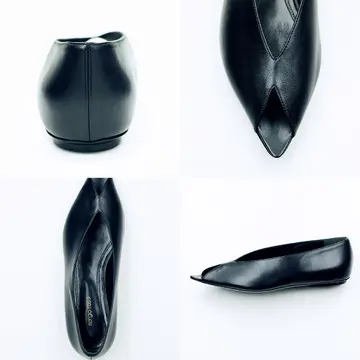 すき間からのぞく指が美しい「セルジオ ロッシ」のオープントゥのパンプス