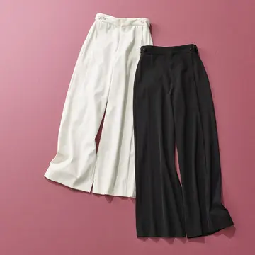 【50代 パンツ】E by éclat「優美なセミワイドパンツ」4つの魅力を徹底解説！