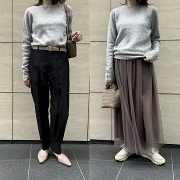 お家で洗えるカシミヤ100％の極上ニット。トレンドのシアー感のも注目「ADAWAS×eclat・別注ニット」【50代ファッション】