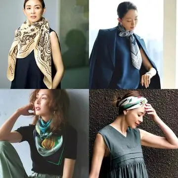 表情まで明るく見える「大人のスカーフ」上品さが際立つ50代の夏スタイル