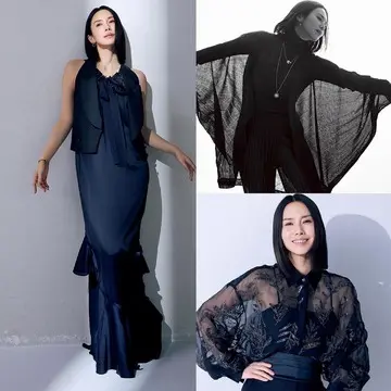【中谷美紀さんがまとう「サマーブラック」3選】涼感と華やかさのコラボレーション。大人を美しく見せる「極上の黒」を味方に！
