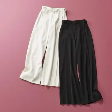 【50代 パンツ】E by éclat「優美なセミワイドパンツ」4つの魅力を徹底解説！