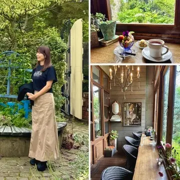 お庭も素敵なおしゃれカフェで至福の時間♪