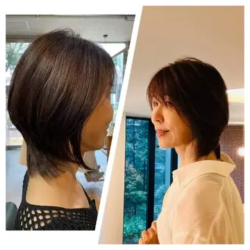 秋に向けて…襟足長めのレイヤーショート。