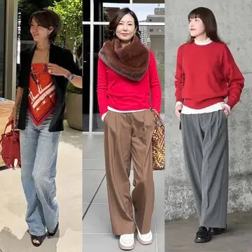 “赤アイテム”を投入して脱・地味見え!50代のマンネリ解消コーデ5選