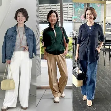 【おしゃれ好きな50代「ユニクロ・GU」コーデ】秋のおしゃれを楽しむアイテム豊富！端境期に活躍してくれるTシャツやインナーも！