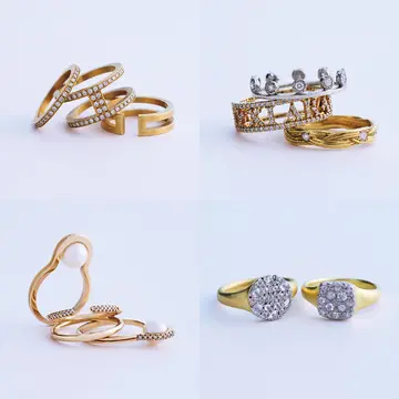 １本でも重ねても楽しい「アートなリング」6選