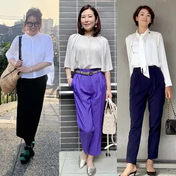 【50代のブラウスコーデ5選】一枚で決まる万能アイテム。風通しのよいブラウスで梅雨時期を快適に！