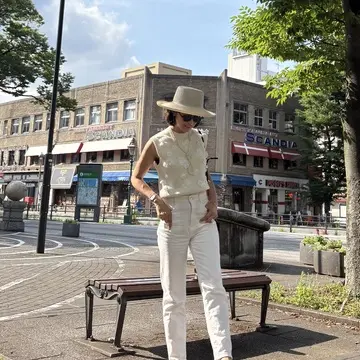 ZARAデニムで夏のホワイトコーデ
