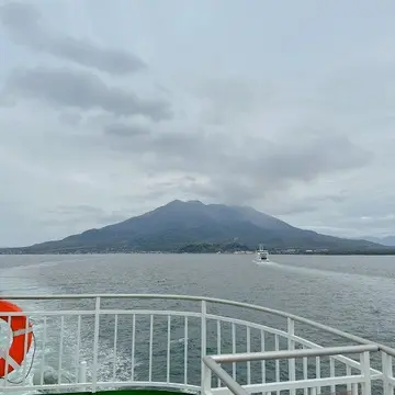 鹿児島桜島フェリーから見た桜島