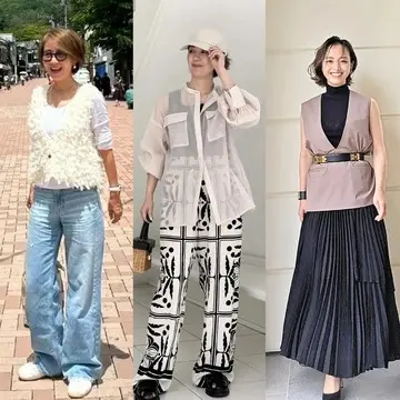 【素敵な50代のZARAコーデ】夏感満載の小物も人気！夏アイテムを上手く取り入れて暑い夏を涼やかに乗り切る