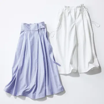 この夏ねらうべきフレアスカート2選。ぽっこりおなかに効くワザありデザインに注目！
