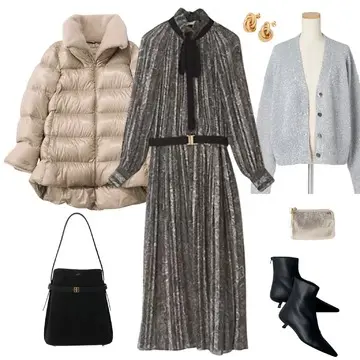 【50代 週末コーデ】新年の集まりに！ラメとプリーツで叶える、華やぎスタイル＃Jマダムのおしゃれ