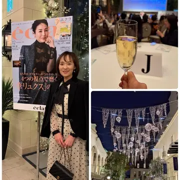 ドット柄のワンピースで２度目の「ソワレ・ドゥ・エクラ」へ♡