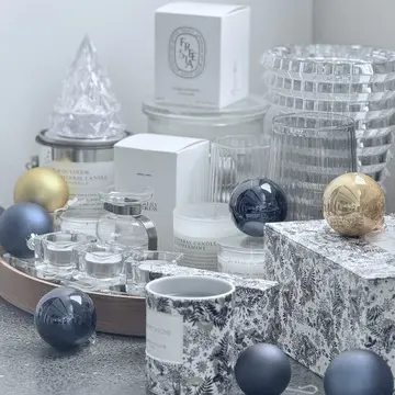 12月におすすめ〜クリスマス気分を味わうキャンドルディスプレイ♪