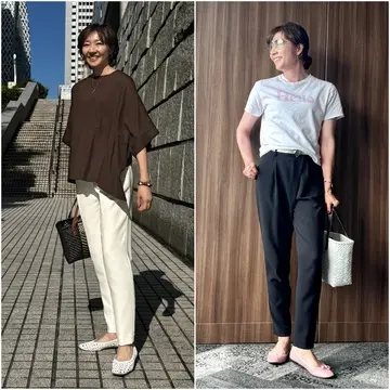 お誕生日のお祝いはお気に入りのパンツスタイルで♪ ～タックパンツ編～
