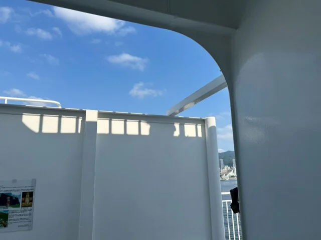 ジャンボフェリーあおい(デッキへ)