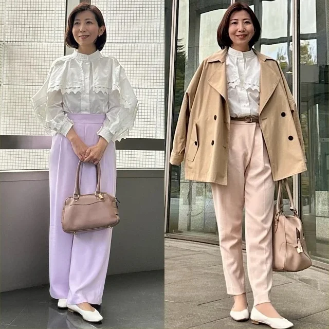 40代の白シャツ、悩まない！ 今っぽく洗練される選び方と大人フェミニンな着こなし_1_8