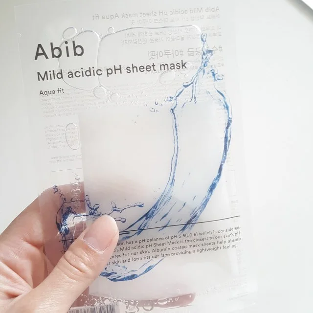 Abib アビブ　Mild acidic pH sheet mask Aqua fit レビュー