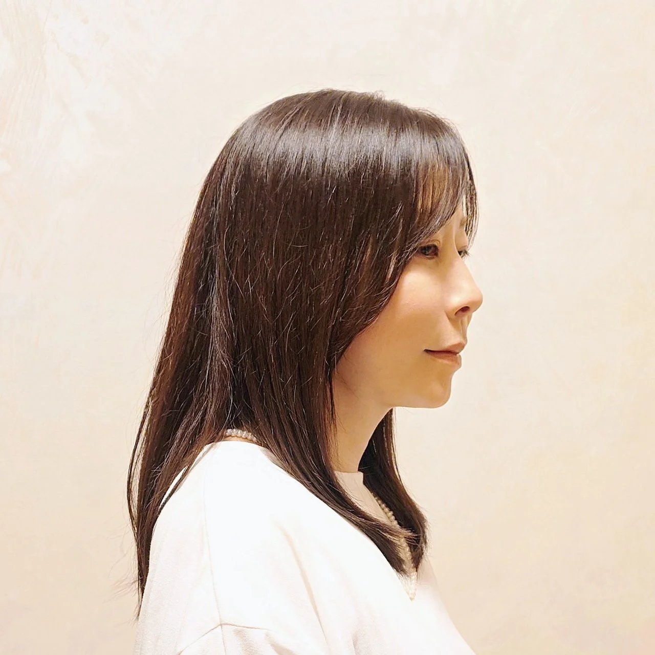 40代ロングヘア　サイド