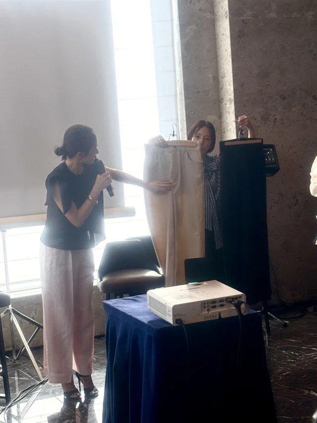 新しく発売予定のコラボアイテムもご紹介くださりました。この日の高垣麗子さんのお洋服は全てコラボアイテムでした！可愛かった〜