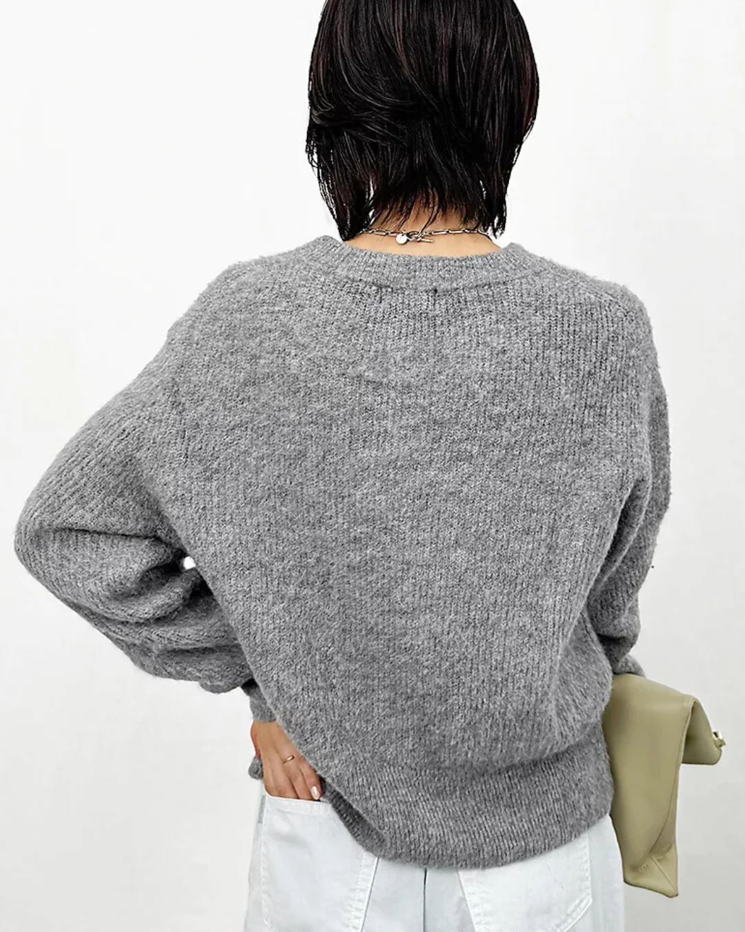 M7days（エムセブンデイズ）モヘア混ふわ軽コンパクトニット