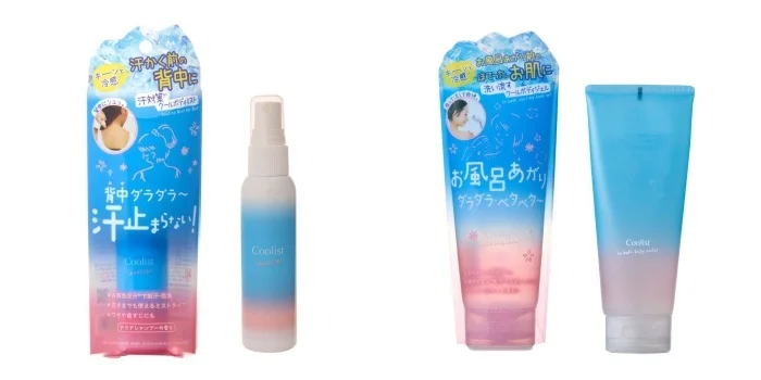 (左)クーリスト セナッシュ アクアシャンプーの香り 60mL 1,210円(税込)/(右)クーリスト インバスボディークーラー アクアシャンプーの香り 200g 1,320円(税込)