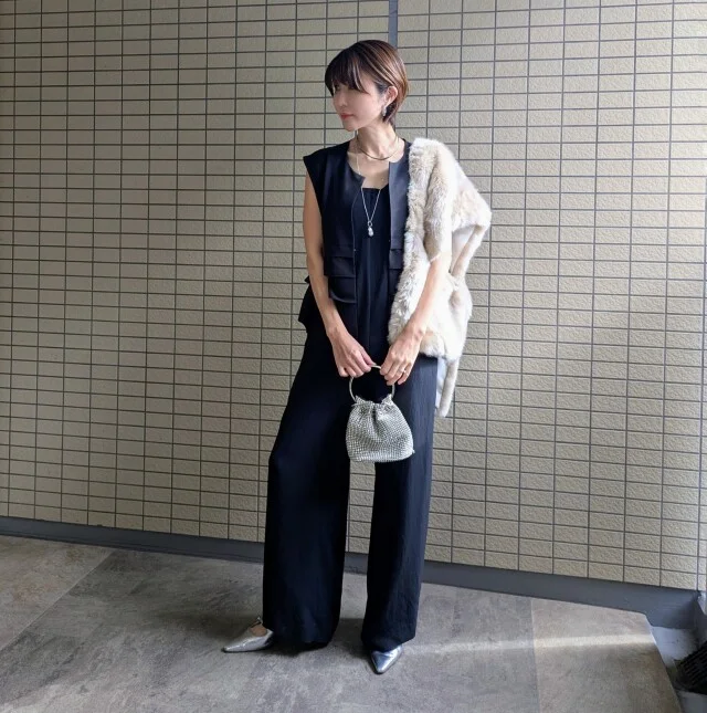 【パーティコーデ】来たる年末。女子会や忘年会などイベントで着回したいジレコーデ_1_7