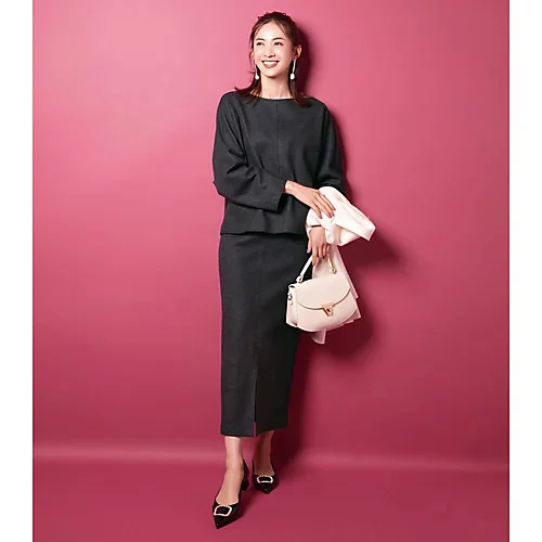 プルミエ アロンディスモン【Marisol別注】ウールスムースタイトスカート