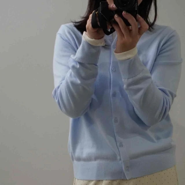 UVカットクルーネックカーディガン