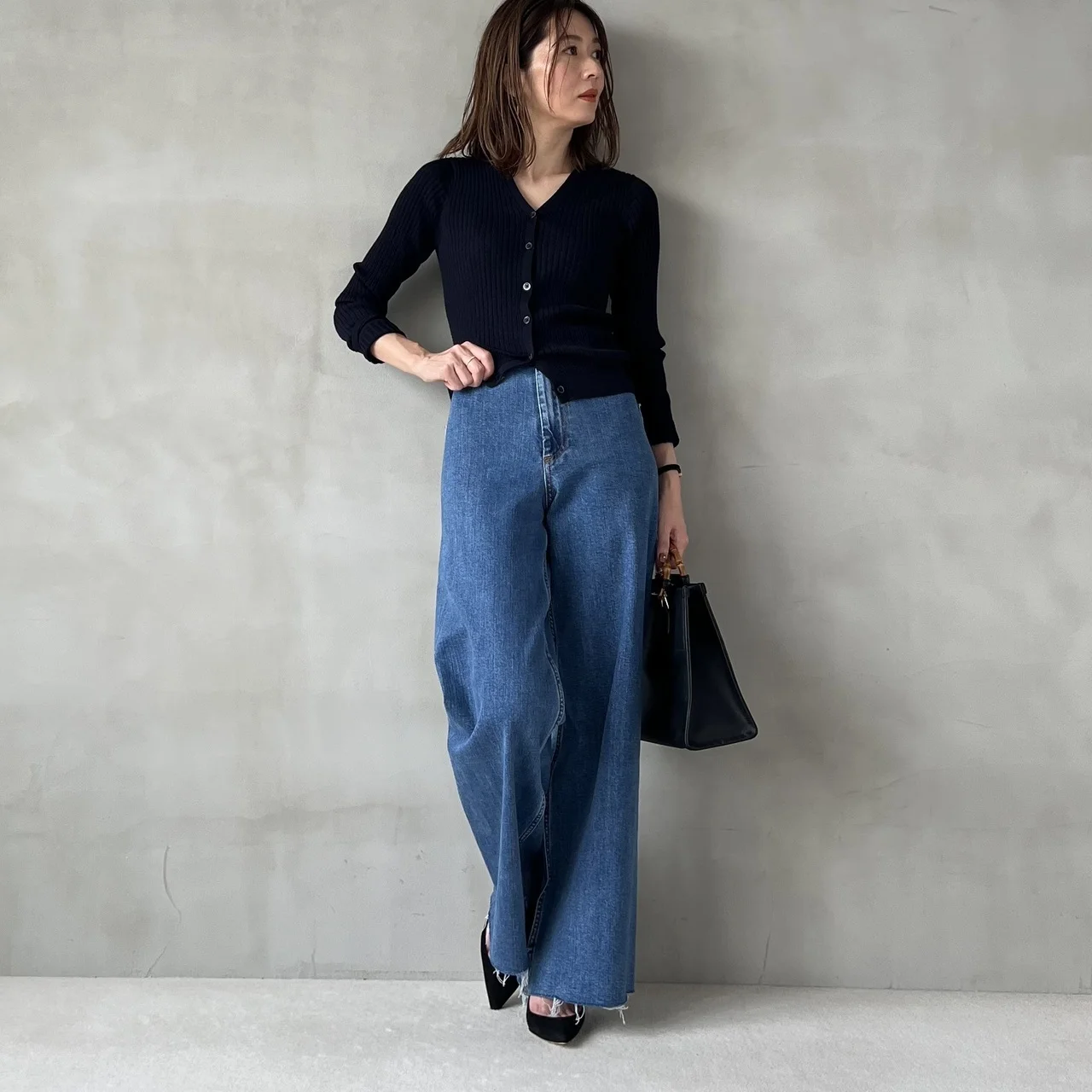 ZARA ザラ　ワイドパンツ　ワイドデニム　丈長め