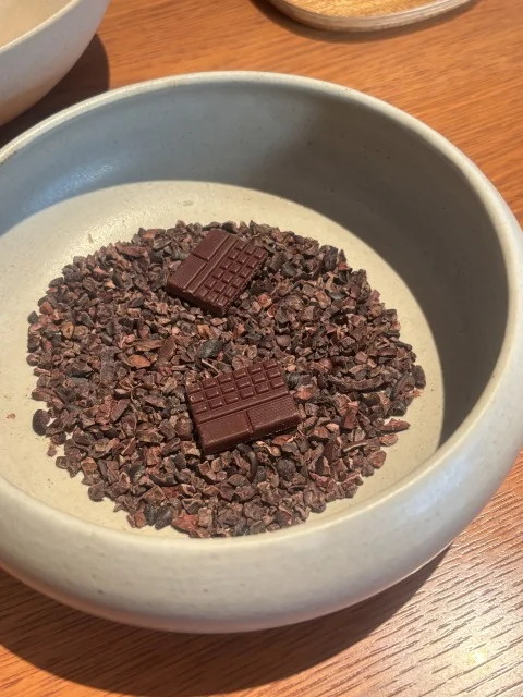 最後にジェラートとチョコレートが。