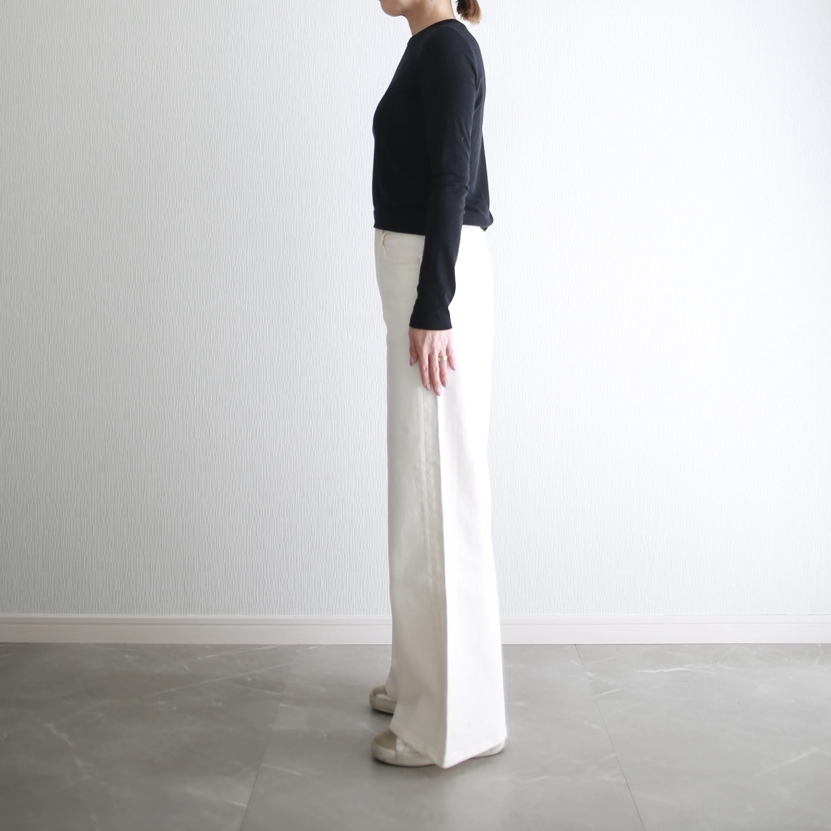 marisol bemiコラボ ホワイトデニム　別注　healthydenim pinkpepper wide