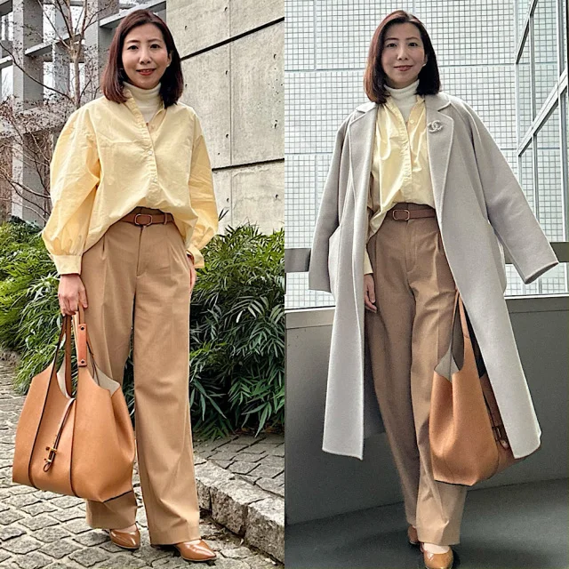 2月の春待ち通勤コーデ｜寒さ対策しながら“色”で春を先取りする方法_1_3