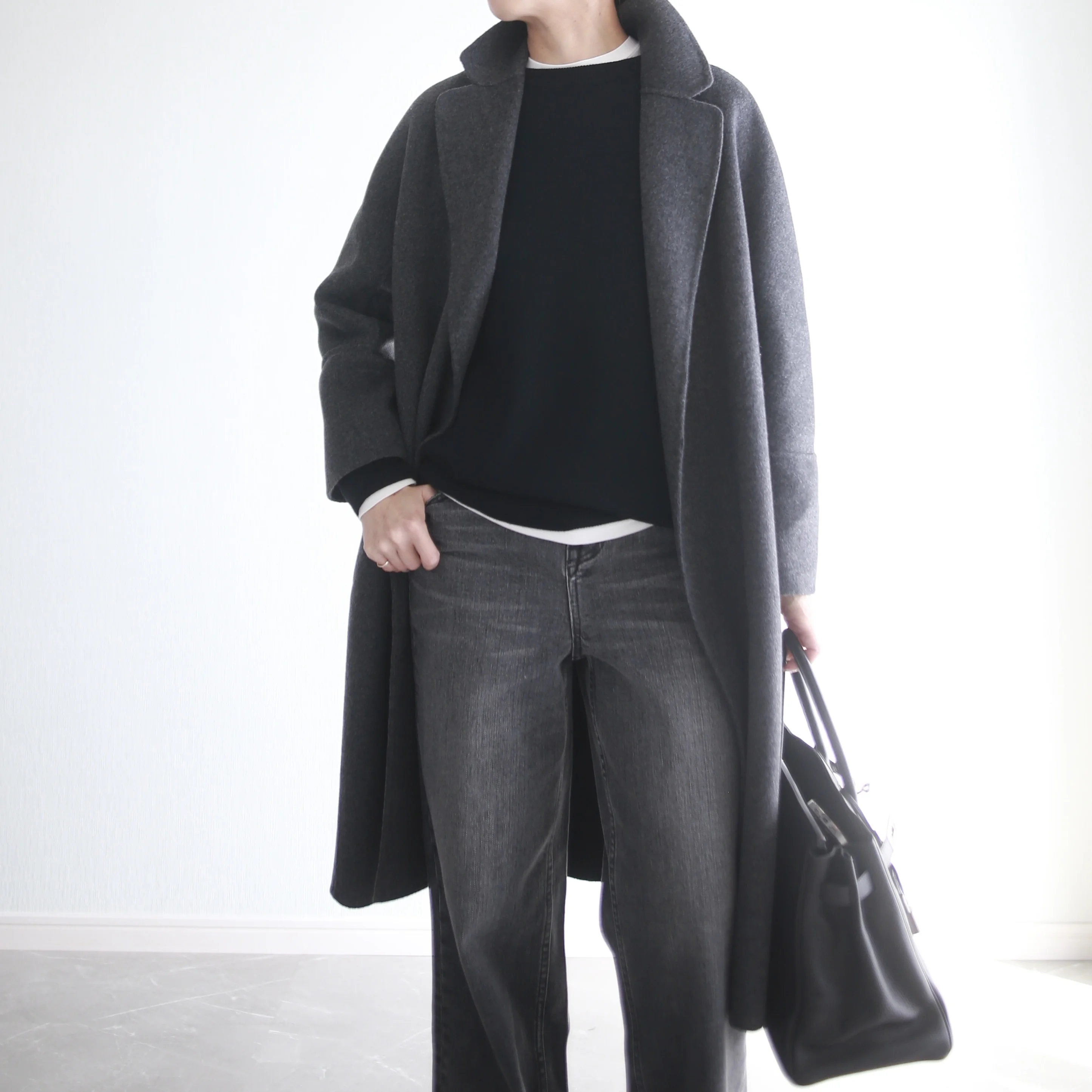 marisol healthydenim 別注pinkpepper 着回し　maxmara hermes betoupe 小柄コーデ