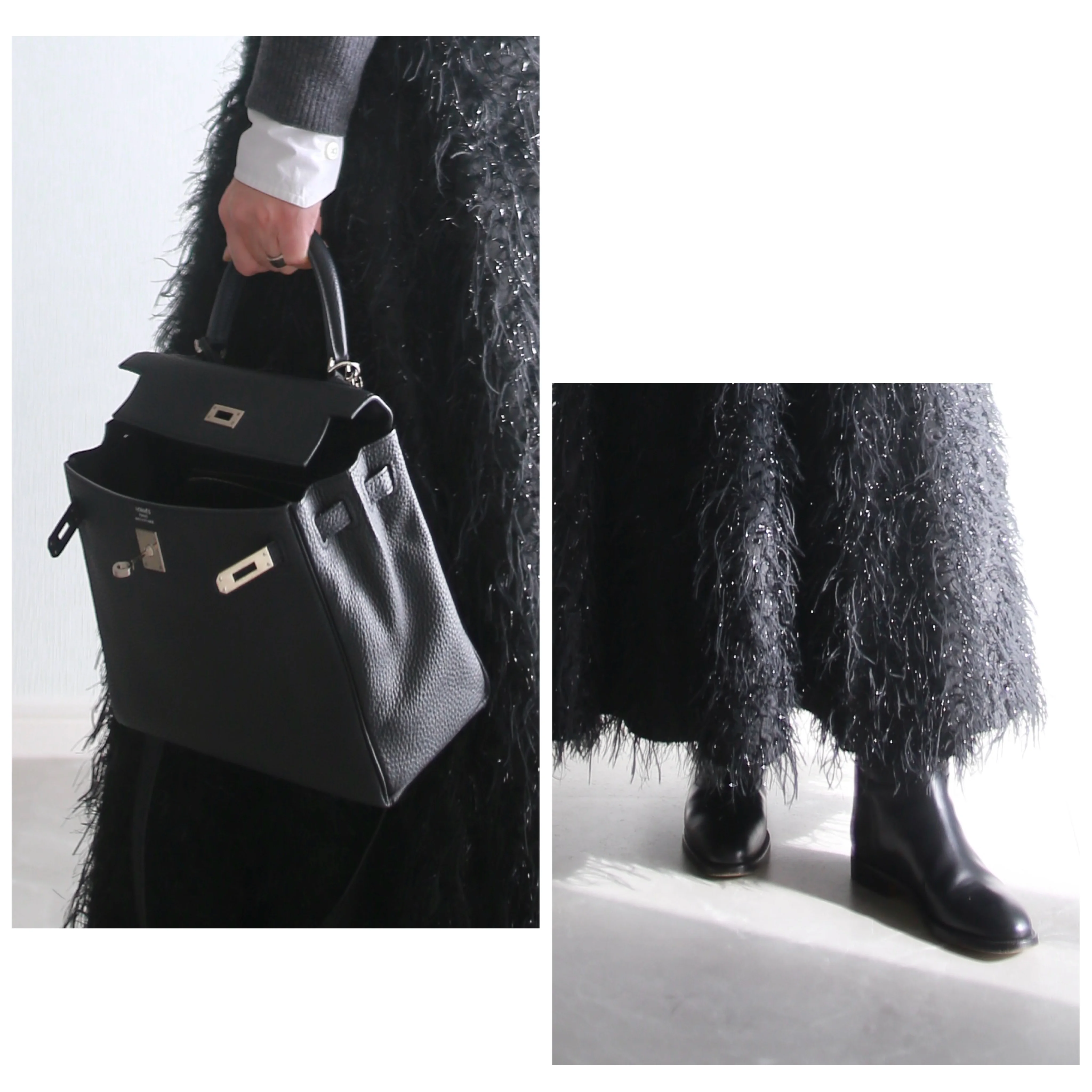 小柄コーデ　着こなし術　madisonblue HERMES ケリー25