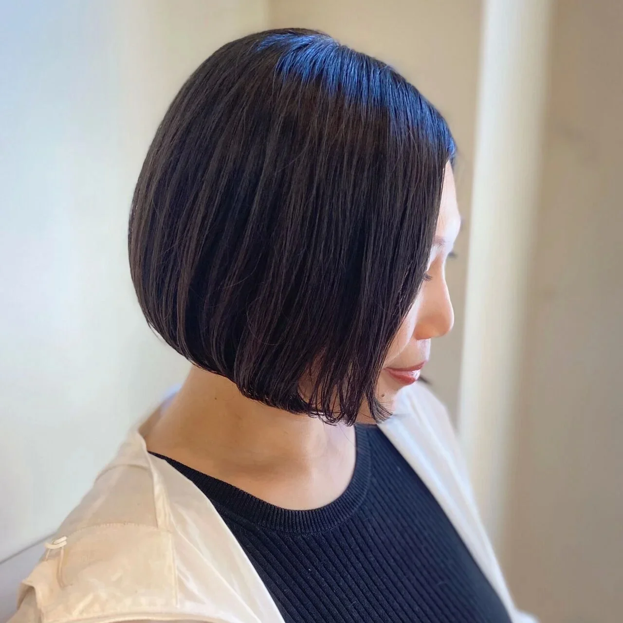 横から見た人気ランキング９位のボブヘアスタイル