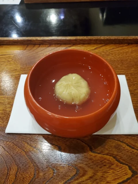 小布施堂本店レストランの秋の栗懐石ランチと限定上生菓子「雁の山」