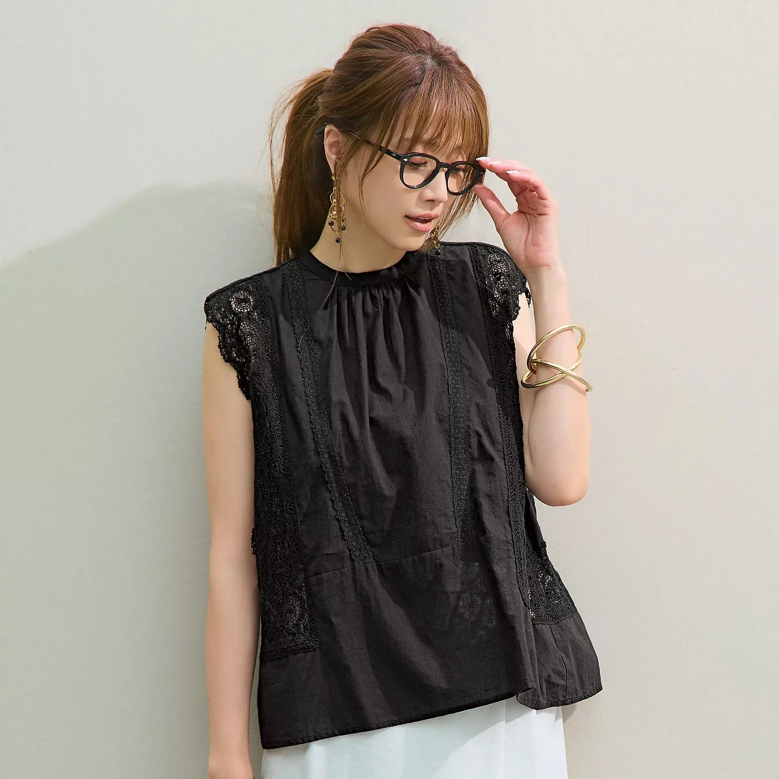 normment COTTON VOIL MANNY LACE N／S