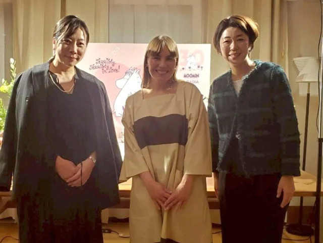 フィンランド大使館ムーミンアラビア発表会、立食パーティの様子