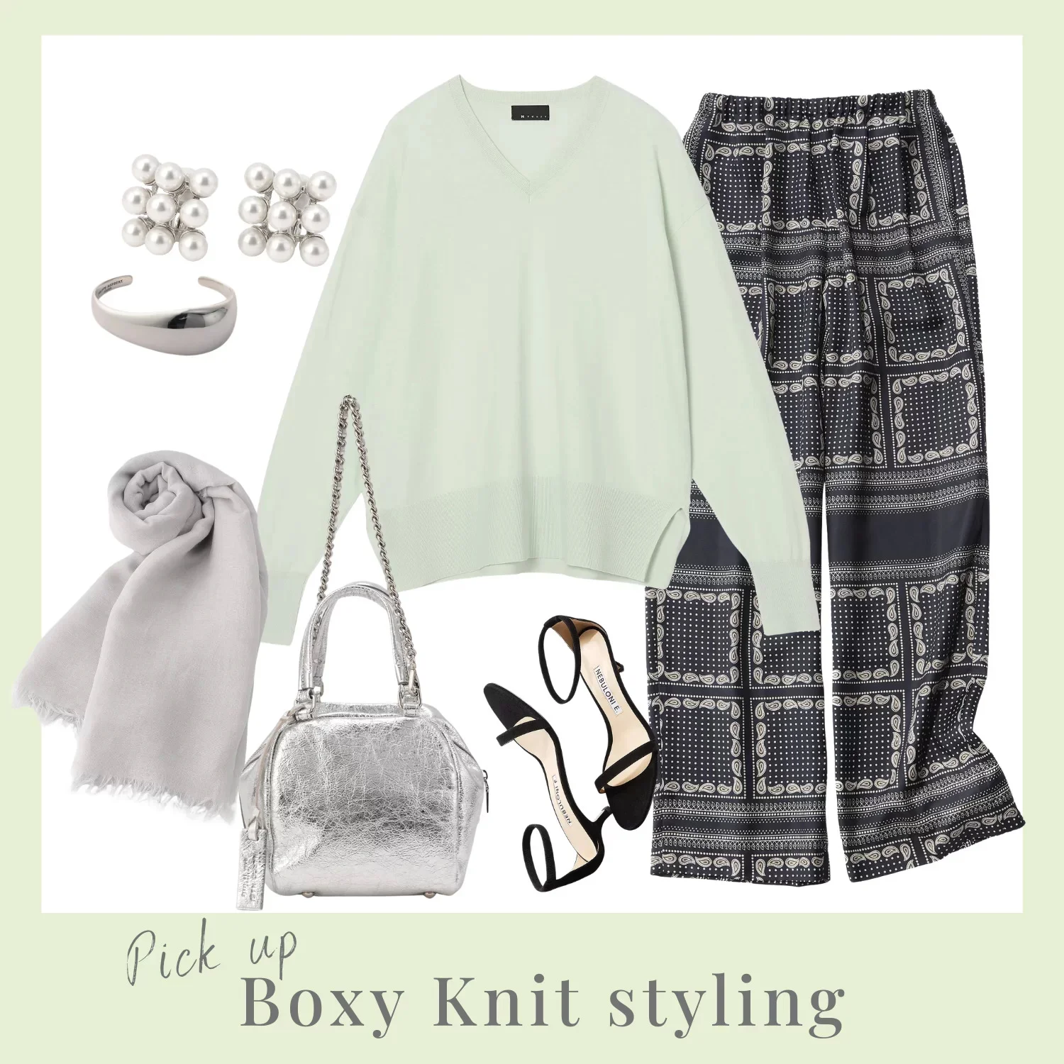 40代のきれいめ派に！パステルカラーニットでつくる旬の春コーデ