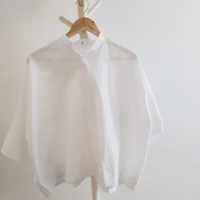 ユニクロ＋J　スーピマコットンドルマンスリーブシャツ(七分袖)　ホワイト