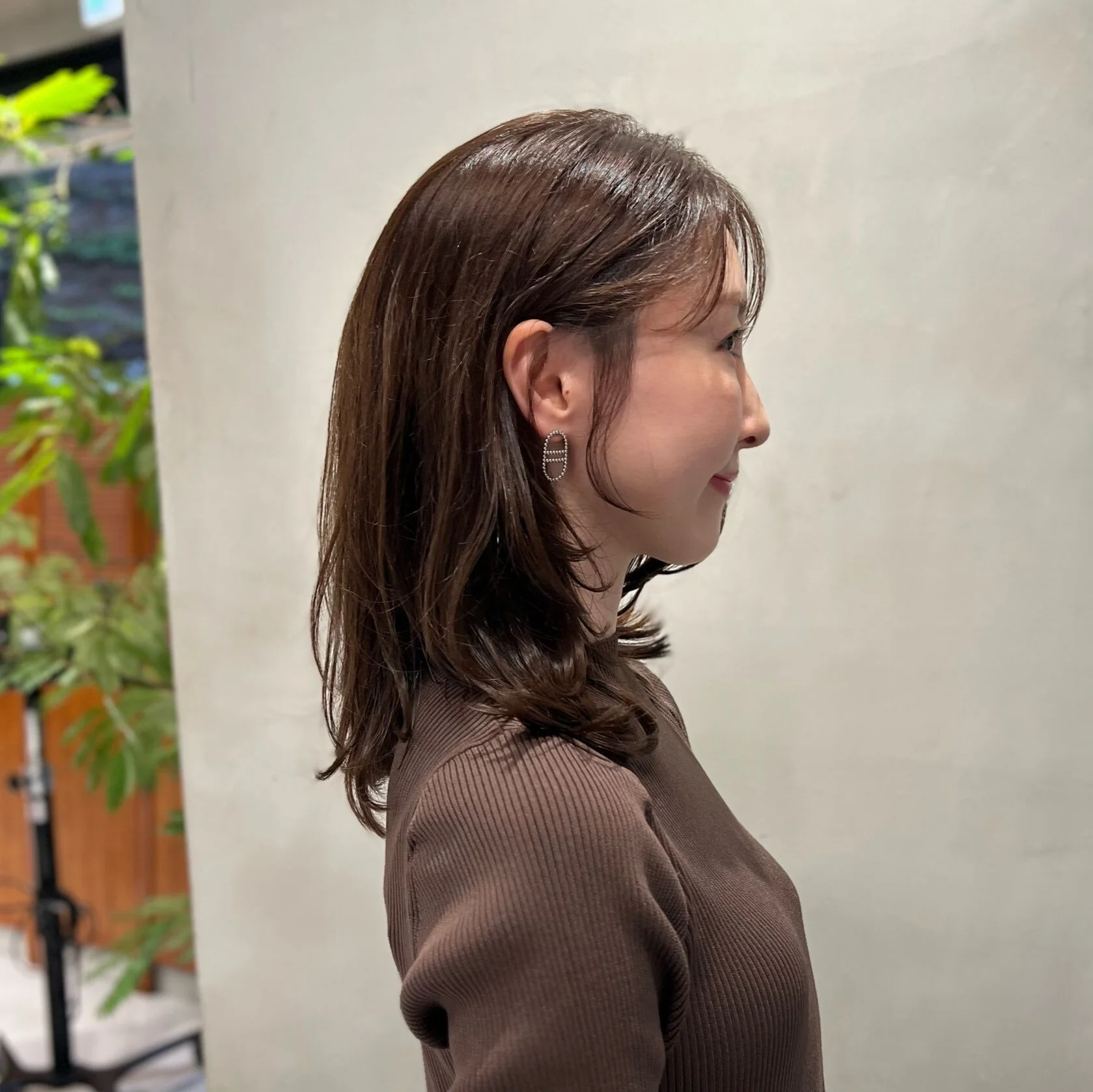 40代ロングヘア　サイド